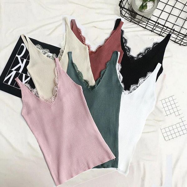 women lace camisole sleeveless cotton tanks knitted cami seamless bralette cropped vest v-neck female bandeau &d, White
women lace camisole sleeveless cotton tanks knitted cami seamless bralette cropped vest v-neck female bandeau &d, White