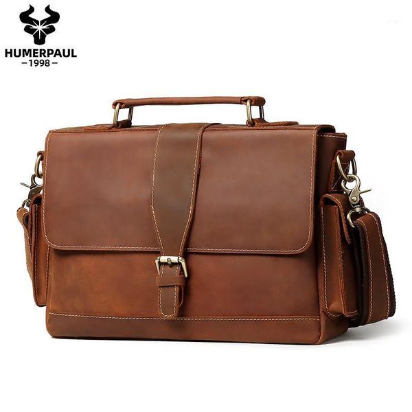 humerpaul men's briefcase bag crazy horse leather shoulder messenger bags business office handbag for lapnew1
humerpaul men's briefcase bag crazy horse leather shoulder messenger bags business office handbag for lapnew1