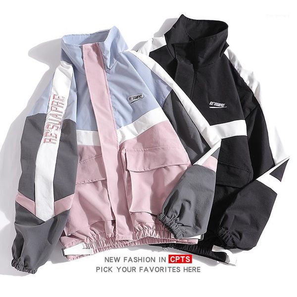 jackets women patchwork color zippered stand collar tracksuit fashion overcoats hip hop female streetwear outwear1, Black;brown
jackets women patchwork color zippered stand collar tracksuit fashion overcoats hip hop female streetwear outwear1, Black;brown