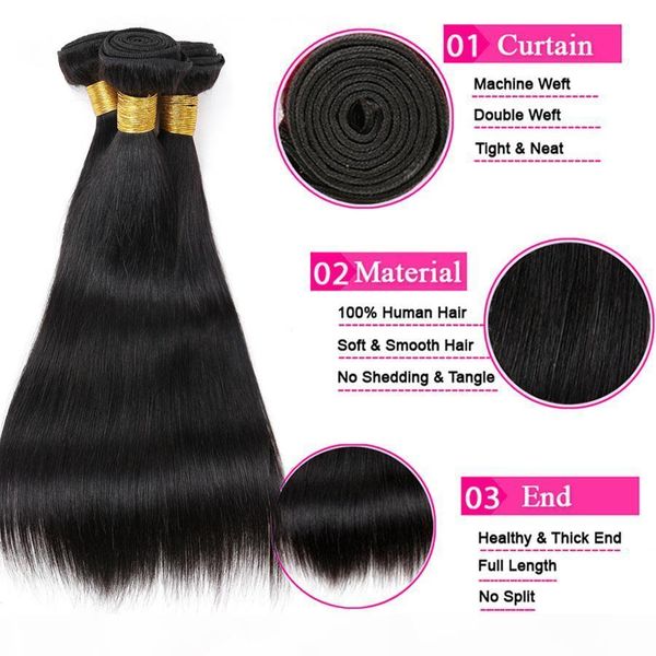 aliballad brazilian straight hair natural color weave bundles 8 to 28 inch non remy hair extensions 100% human bundles, Black;brown
aliballad brazilian straight hair natural color weave bundles 8 to 28 inch non remy hair extensions 100% human bundles, Black;brown