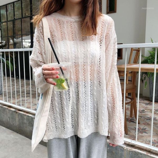 women's sweaters 2021 spring summer thin casual knitting pullover lazy wind loose hollow women's round neck sun proof long sleeve, White;black
women's sweaters 2021 spring summer thin casual knitting pullover lazy wind loose hollow women's round neck sun proof long sleeve, White;black