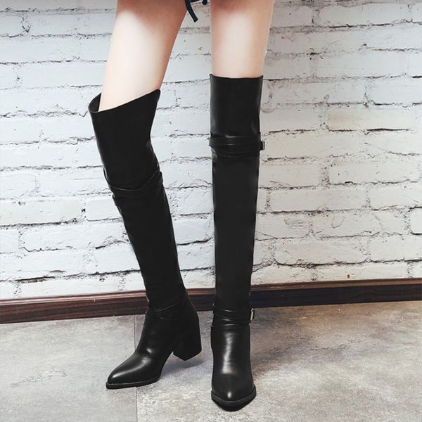 wetkiss 2020 big size 32-48 female over the knee laarzen slip on women high laar gesp belt fat hooks shoes woman, Black
wetkiss 2020 big size 32-48 female over the knee laarzen slip on women high laar gesp belt fat hooks shoes woman, Black