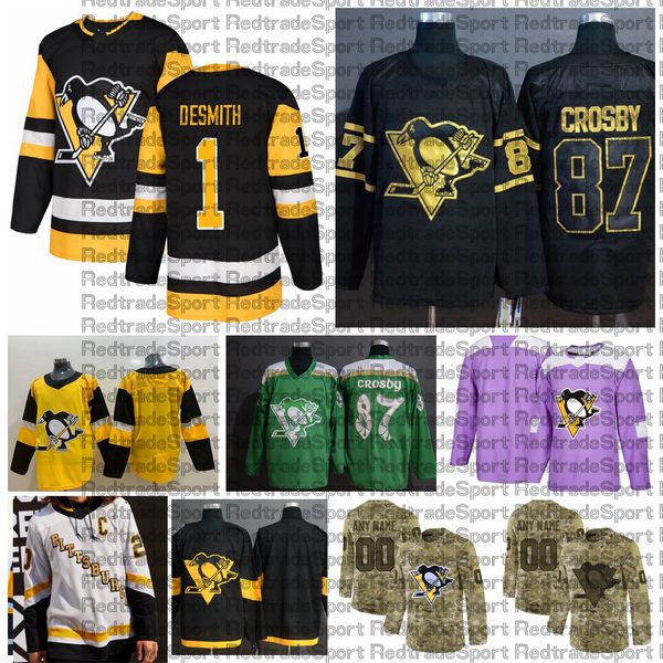 2021 reverse retro customize #1 casey desmith pittsburgh penguins jerseys golden edition camo veterans day fights cancer hockey jersey, Black;red
2021 reverse retro customize #1 casey desmith pittsburgh penguins jerseys golden edition camo veterans day fights cancer hockey jersey, Black;red