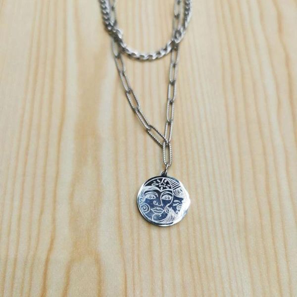 chains european and american fashion simple stainless steel double-layer necklace, Silver
chains european and american fashion simple stainless steel double-layer necklace, Silver