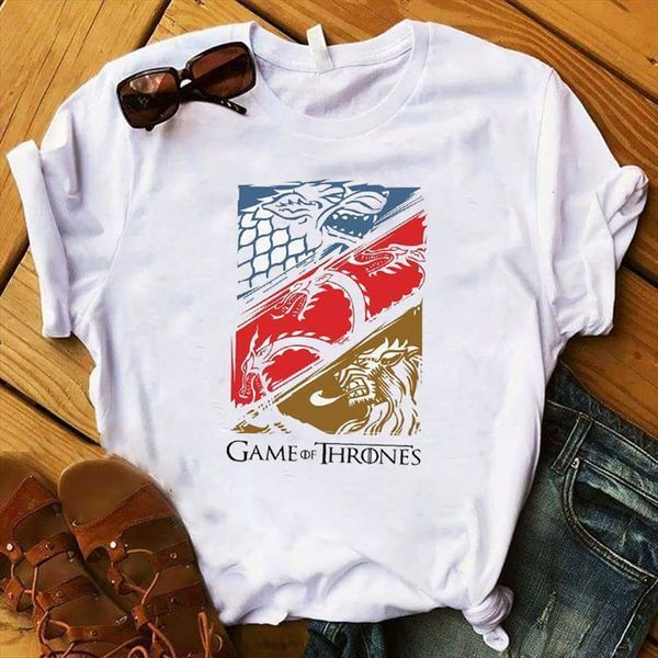 women lady t shirt dragons fire and blood printed tshirt ladies short sleeve tee shirt women female clothes graphic t-shirt, White
women lady t shirt dragons fire and blood printed tshirt ladies short sleeve tee shirt women female clothes graphic t-shirt, White