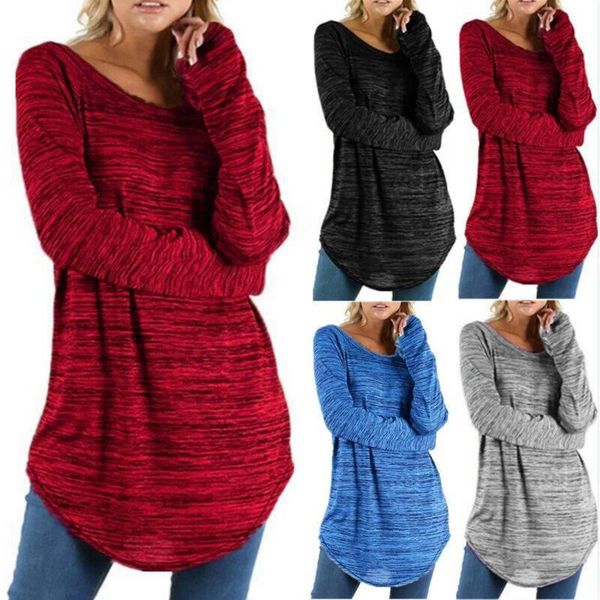 women's t-shirt fashion plus size womens blouse long sleeve t shirt ladies casual tunic, White
women's t-shirt fashion plus size womens blouse long sleeve t shirt ladies casual tunic, White