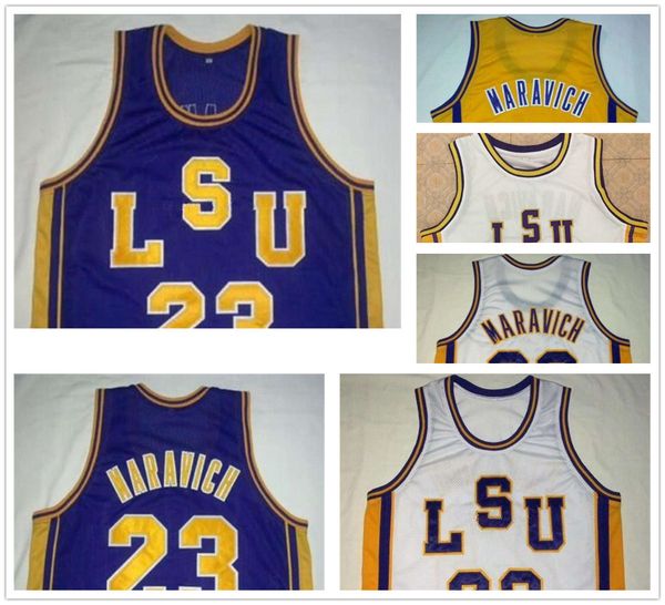 пользовательские ncaa # 23 pete maravich lsu tigers винтажные трикотажные изделия фиолетовый белый желтый ретро колледж баскетбол сшитые муж
пользовательские ncaa # 23 pete maravich lsu tigers винтажные трикотажные изделия фиолетовый белый желтый ретро колледж баскетбол сшитые муж