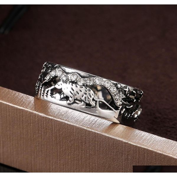 s1914 fashion jewelry black vintage polar bear ring hollow out r sqctbe new_dhbest, Silver
s1914 fashion jewelry black vintage polar bear ring hollow out r sqctbe new_dhbest, Silver