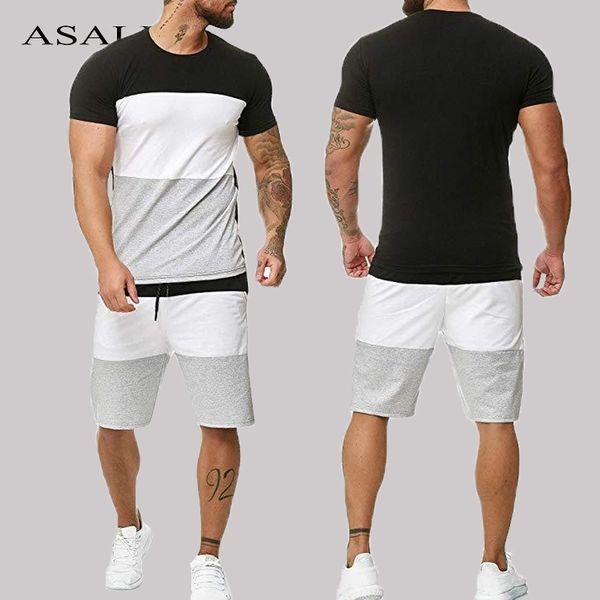 summer men sport track suits 2 pieces tshirts shorts sets mens casual fashion short sleeve tracksuit male striped sportswear lj201125, Gray
summer men sport track suits 2 pieces tshirts shorts sets mens casual fashion short sleeve tracksuit male striped sportswear lj201125, Gray