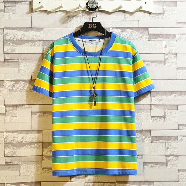 2021 new harajuku stripe t shirts men/women hip hop casual cotton short sleeve tees summer fashion tshirts green yellow jutv, White;black
2021 new harajuku stripe t shirts men/women hip hop casual cotton short sleeve tees summer fashion tshirts green yellow jutv, White;black
