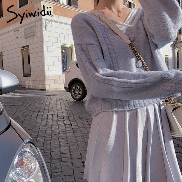 syiwidii oversize sweater women harajuku pullovers v-neck knitted winter clothes women casual sweet preppy style korean 201204, White;black
syiwidii oversize sweater women harajuku pullovers v-neck knitted winter clothes women casual sweet preppy style korean 201204, White;black