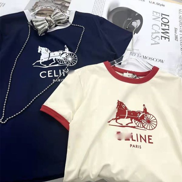 2022 spring and summer new version simple style cel contrast round neck pullover short half sleeve women's t-shirt, White
2022 spring and summer new version simple style cel contrast round neck pullover short half sleeve women's t-shirt, White