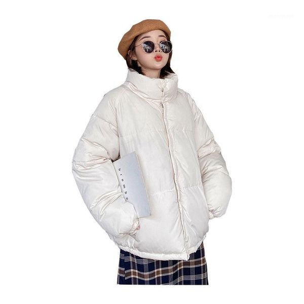 women's down & parkas women short winter jacket student loose bakery stand collar windproof oversize cotton padded outwear coat1, Black
women's down & parkas women short winter jacket student loose bakery stand collar windproof oversize cotton padded outwear coat1, Black