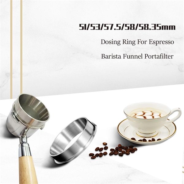 stainless steel idr intelligent dosing ring for brewing bowl 51/53/57.5/58/58.35mm profilter espresso barista tool coffee tamper q0109
stainless steel idr intelligent dosing ring for brewing bowl 51/53/57.5/58/58.35mm profilter espresso barista tool coffee tamper q0109
