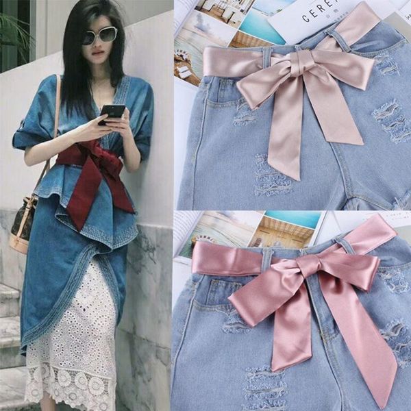 new fashion wide waist fabric belt for women ladies silk scarf solid ribbon knot strap rope belts for dresses ceinture femme, Black;brown
new fashion wide waist fabric belt for women ladies silk scarf solid ribbon knot strap rope belts for dresses ceinture femme, Black;brown
