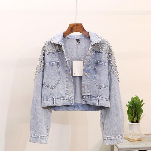women's jackets rivets denim jacket women bat sleeve spring big size harajuku abrigo mujer chaquetas coat, Black;brown
women's jackets rivets denim jacket women bat sleeve spring big size harajuku abrigo mujer chaquetas coat, Black;brown