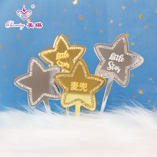customized custom birthday cake decoration creative acrylic five-pointed star insert small crown plug-in card baking dress up
customized custom birthday cake decoration creative acrylic five-pointed star insert small crown plug-in card baking dress up