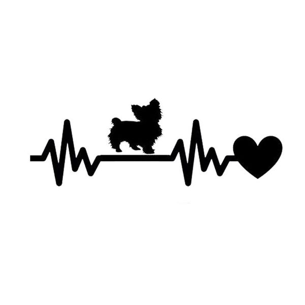 19*6.7cm yorkie dog heartbeat car stickers waterproof vinyl decal car styling truck decoration black/silver s1-0850
19*6.7cm yorkie dog heartbeat car stickers waterproof vinyl decal car styling truck decoration black/silver s1-0850