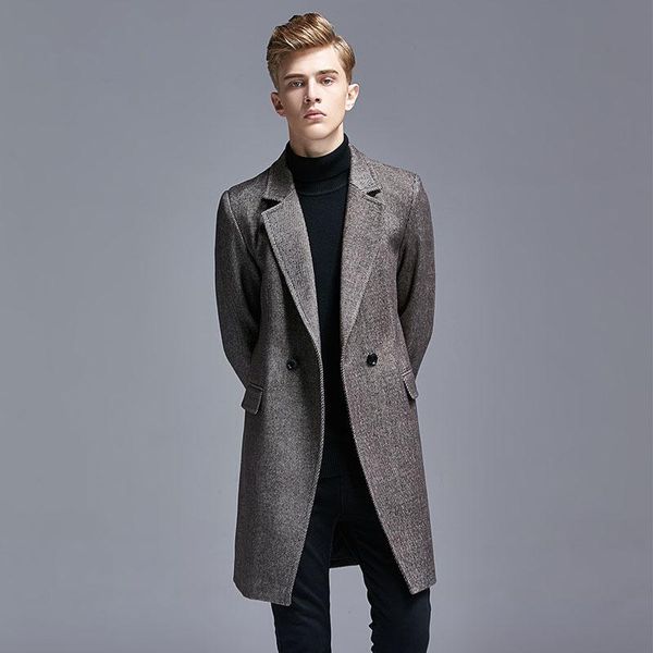 duffle spring wool handsome men slim fit middle long woolen jackettrench coat casual business mens coats and jackets, Black
duffle spring wool handsome men slim fit middle long woolen jackettrench coat casual business mens coats and jackets, Black