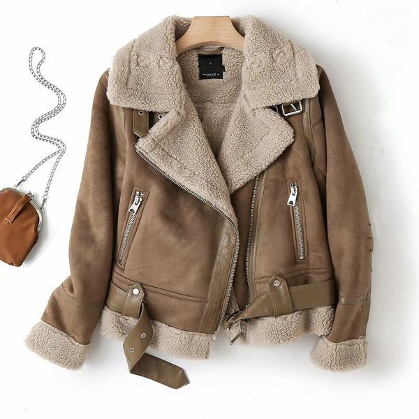 2020 novas mulheres casacos grossos inverno quente retro camura pele motocicleta jaqueta cinto lazer solto homem-feito jaquetas de, Black;brown
2020 novas mulheres casacos grossos inverno quente retro camura pele motocicleta jaqueta cinto lazer solto homem-feito jaquetas de, Black;brown