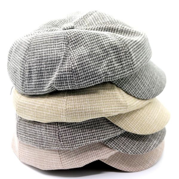 berets spring and summer british retro plaid painter hat cotton simple casual all-match octagonal beret, Blue;gray
berets spring and summer british retro plaid painter hat cotton simple casual all-match octagonal beret, Blue;gray