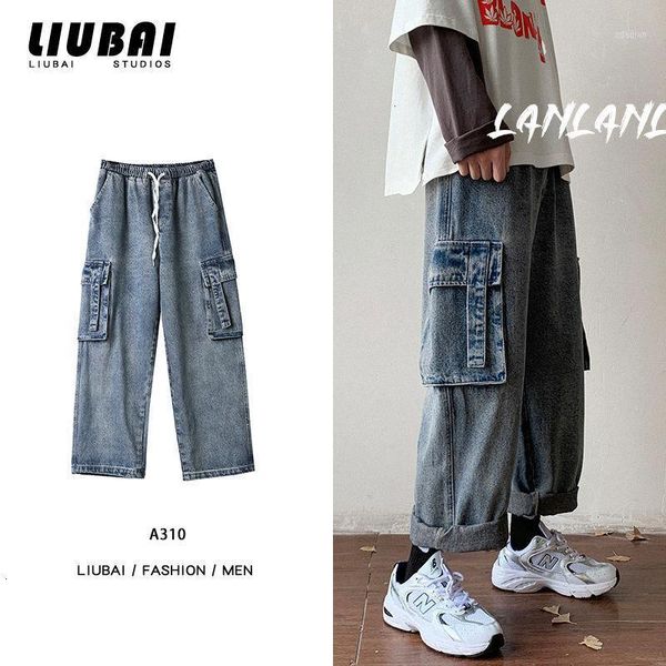 men's jeans man vintage straight casual mans 2021 autumn korean collage safari style loose denim pants clothing1, Blue
men's jeans man vintage straight casual mans 2021 autumn korean collage safari style loose denim pants clothing1, Blue