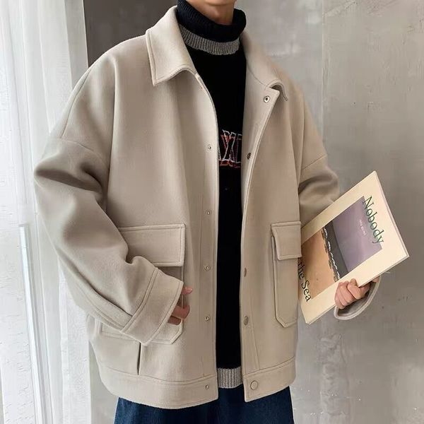 2021 men trench coat autumn students korean style trend loose cute teenage fleece ear short woolen jacket 7ml8, Tan;black
2021 men trench coat autumn students korean style trend loose cute teenage fleece ear short woolen jacket 7ml8, Tan;black