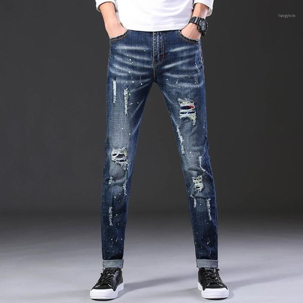 2019 new fashion ripped jeans men patchwork hollow out printed beggar cropped pants man cowboys pants male#g31, Blue
2019 new fashion ripped jeans men patchwork hollow out printed beggar cropped pants man cowboys pants male#g31, Blue
