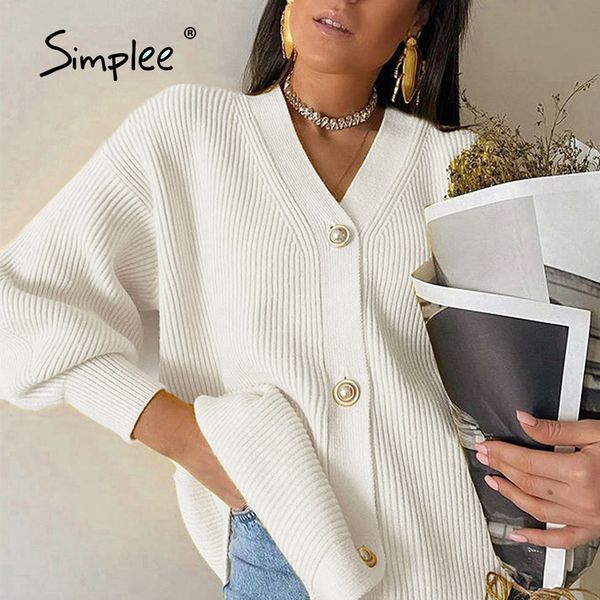 simplee casual v-ne knitted cardigan women autumn winter lantern sleeve button female cardigan fashion ladies oversize sweater, Black
simplee casual v-ne knitted cardigan women autumn winter lantern sleeve button female cardigan fashion ladies oversize sweater, Black
