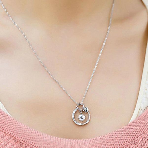 fashion jewelry crystal star charm elegant retro necklace women plated pendant hollow necklace jewelry femme 2020 @xl, Silver
fashion jewelry crystal star charm elegant retro necklace women plated pendant hollow necklace jewelry femme 2020 @xl, Silver