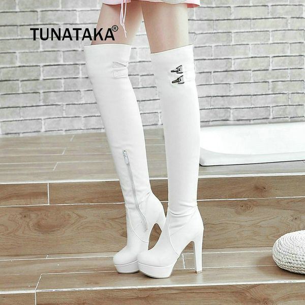 high heels over the knee boots women winter thigh high boots ladies fashion zipper platform black brown white boots long lj201130
high heels over the knee boots women winter thigh high boots ladies fashion zipper platform black brown white boots long lj201130