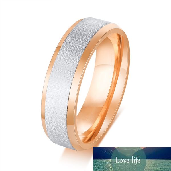 6mm rose gold womens ring wedding brands matt stainless steel elegant jewelry, Silver
6mm rose gold womens ring wedding brands matt stainless steel elegant jewelry, Silver