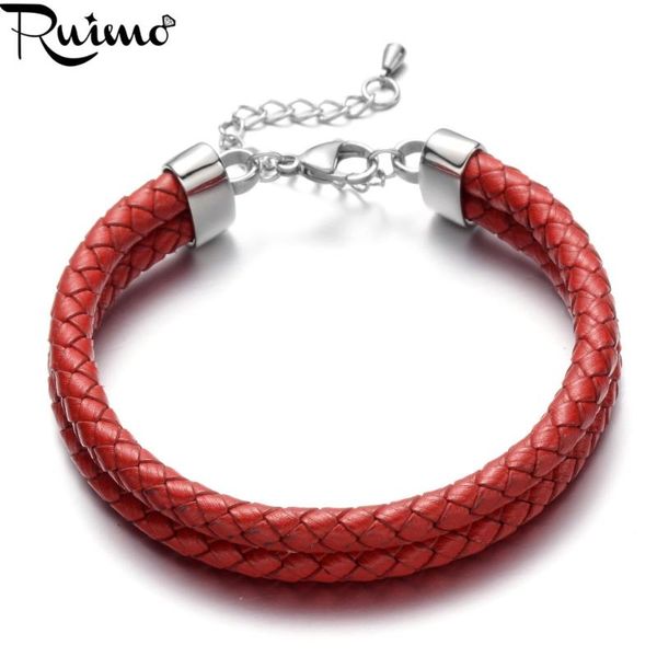 charm bracelets ruimo trendy woman cuff red leather rope simple style lucky bangles double braided adjustable chain bracelet, Golden;silver
charm bracelets ruimo trendy woman cuff red leather rope simple style lucky bangles double braided adjustable chain bracelet, Golden;silver