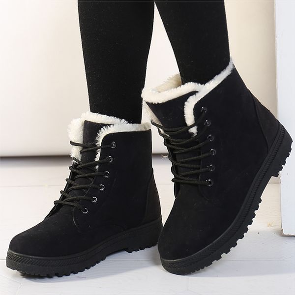 2020 from fashion lace-up shoes women's snow boots warm skin winter tornozelo 2c1u, Black
2020 from fashion lace-up shoes women's snow boots warm skin winter tornozelo 2c1u, Black
