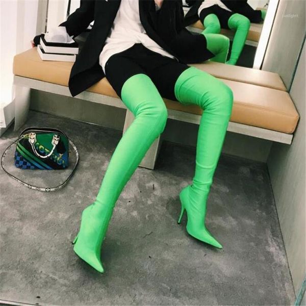 boots spring stretch fabric over the knee thigh high heels stockings women shoes woman femininas botas mujer1, Black
boots spring stretch fabric over the knee thigh high heels stockings women shoes woman femininas botas mujer1, Black