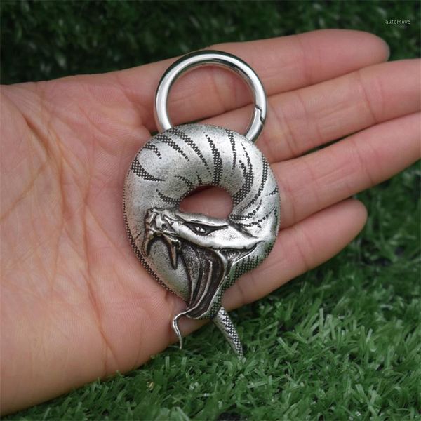 12pcs fierce malicious snake keychain animal open mouth amulet jewelry gift1, Silver 
12pcs fierce malicious snake keychain animal open mouth amulet jewelry gift1, Silver