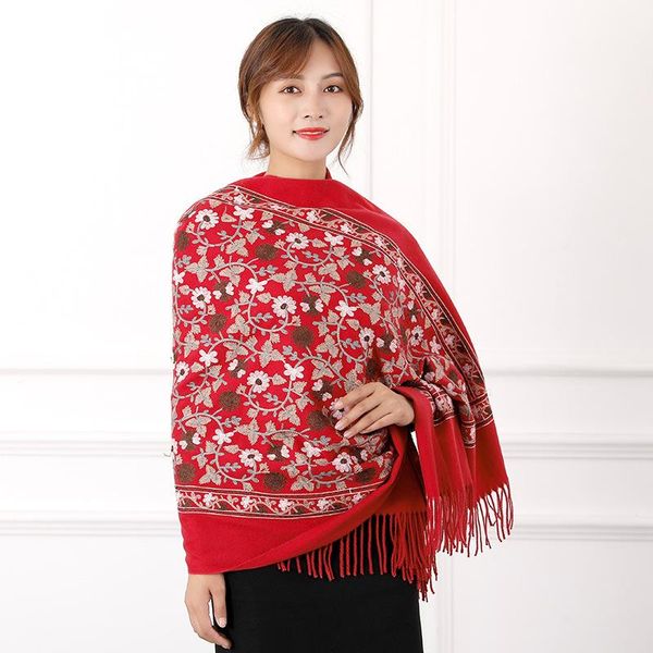scarves 2021 autumn and winter imitation cashmere embroidery women's scarf, thick embroidered tassel shawl, wild bib, Blue;gray
scarves 2021 autumn and winter imitation cashmere embroidery women's scarf, thick embroidered tassel shawl, wild bib, Blue;gray