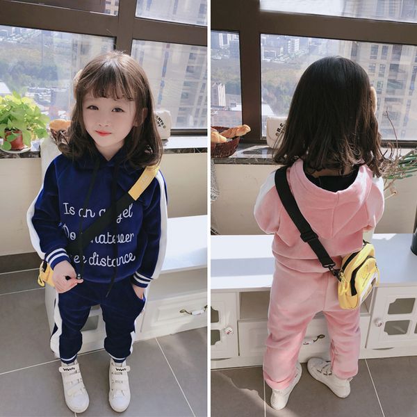 girls' sports suit 2020 winter new children's personalized striped alphabet pullover + trousers 2-piece set, White
girls' sports suit 2020 winter new children's personalized striped alphabet pullover + trousers 2-piece set, White