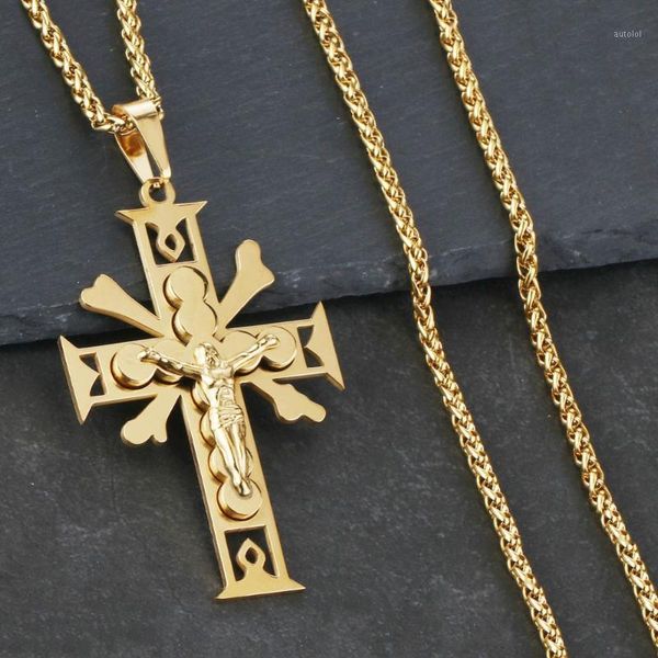 fashion religious jewelry gifts stainless steel crucifix jesus pendant necklaces cross link chain necklaces for women men cn281, Silver
fashion religious jewelry gifts stainless steel crucifix jesus pendant necklaces cross link chain necklaces for women men cn281, Silver