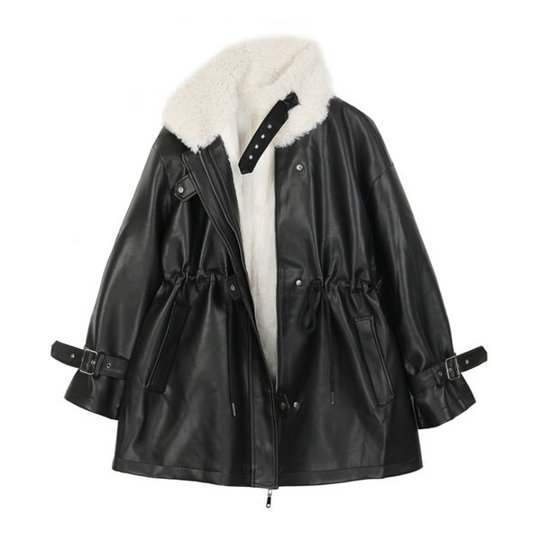 faux fur coat women leather jacket autumn winter warm plush thick suede outerwear lambs wool short motorcycle coats female 201223, Black
faux fur coat women leather jacket autumn winter warm plush thick suede outerwear lambs wool short motorcycle coats female 201223, Black