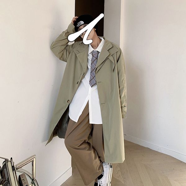 literature art solid color lovers' casual versatile coat, men's mid long windbreaker in autumn and winter of 20, Tan;black
literature art solid color lovers' casual versatile coat, men's mid long windbreaker in autumn and winter of 20, Tan;black