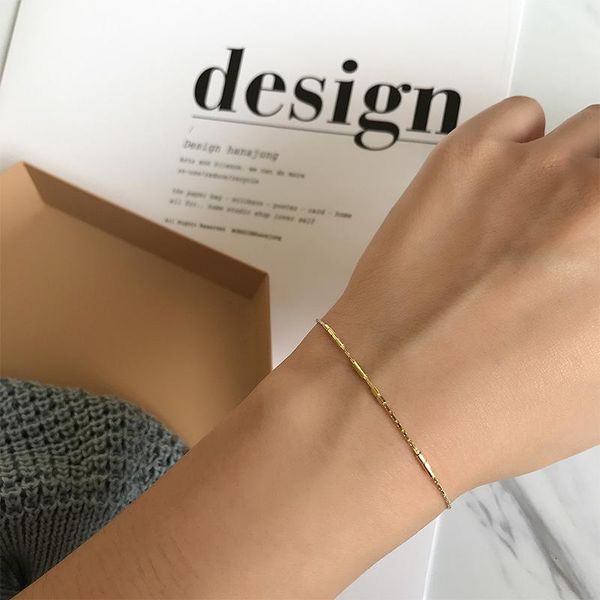 link, chain s925 sterling silvery superfine bracelet original female simple beads student confidante retro zc140, Black
link, chain s925 sterling silvery superfine bracelet original female simple beads student confidante retro zc140, Black