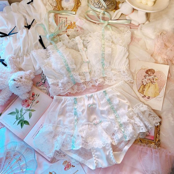 lolita kawaii cute lingerie lace bra and panty set underwear women plus size french retro cotton intimate ultra thin bra panties c1212, Black;white
lolita kawaii cute lingerie lace bra and panty set underwear women plus size french retro cotton intimate ultra thin bra panties c1212, Black;white