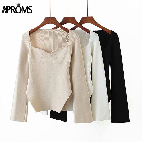 aproms solid v-neck ribbed knitted sweater women winter casual long sleeve elastic basic pullover female black split jumper 201130, White;black
aproms solid v-neck ribbed knitted sweater women winter casual long sleeve elastic basic pullover female black split jumper 201130, White;black