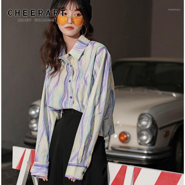 cheerart pastel tie dye striped long sleeve shirt women blouse summer blue purple designer shirts for women brand1, White
cheerart pastel tie dye striped long sleeve shirt women blouse summer blue purple designer shirts for women brand1, White