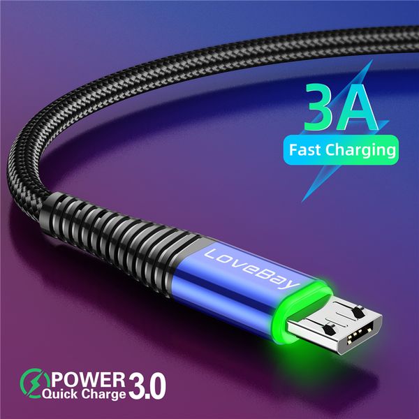 led 2m micro usb cable 3a qc 3.0 quick charge wire for xiaomi samsung android mobile phone data cable cord fast charging
led 2m micro usb cable 3a qc 3.0 quick charge wire for xiaomi samsung android mobile phone data cable cord fast charging