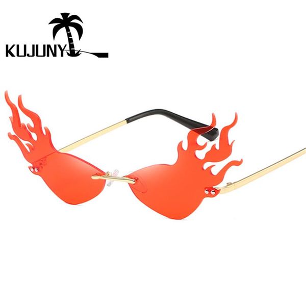 sunglasses kujuny fire flame wave women fashion rimless sun glasses ladies party eyewears metal temple cool street s, White;black
sunglasses kujuny fire flame wave women fashion rimless sun glasses ladies party eyewears metal temple cool street s, White;black