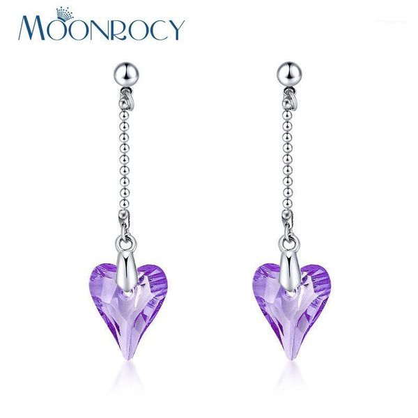 moonrocy silver color jewelry wholesale purple pink blue red crystal heart long drop earring for women girls drop shipping1
moonrocy silver color jewelry wholesale purple pink blue red crystal heart long drop earring for women girls drop shipping1