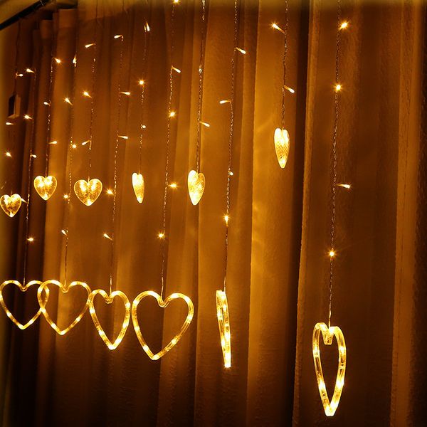 led curtain lamp waterproof hanging love string lantern romantic light valentine's day wedding festival decoration
led curtain lamp waterproof hanging love string lantern romantic light valentine's day wedding festival decoration