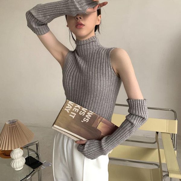 casual solid color sleeveless sweater vest women korean streetwear slim turtleneck knit pullovers ladies vintage preppy styles, Black;white
casual solid color sleeveless sweater vest women korean streetwear slim turtleneck knit pullovers ladies vintage preppy styles, Black;white